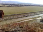 Nové koryto rieky Nitra po prekládke zo starého koryta
