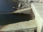 Stav hladiny 17.03.2012 - výpust do jazera z kanála