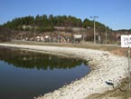 Stav hladiny 20.03.2012 - severovýchodný roh jazera Nováky
