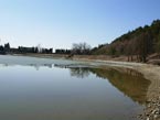 Stav hladiny 20.03.2012 - juhozápadný roh jazera Nováky